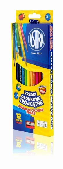 Kredki ołówkowe trójkątne Astra