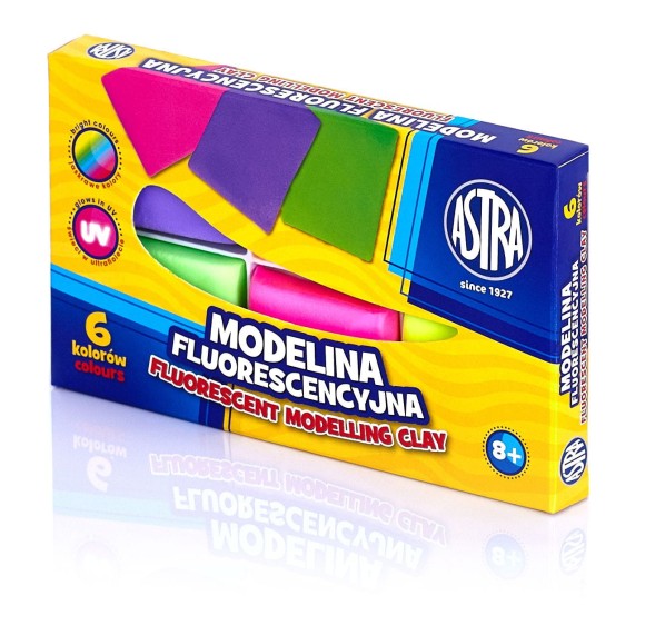 Modelina fluorescencyjna Astra 6 kolorów 