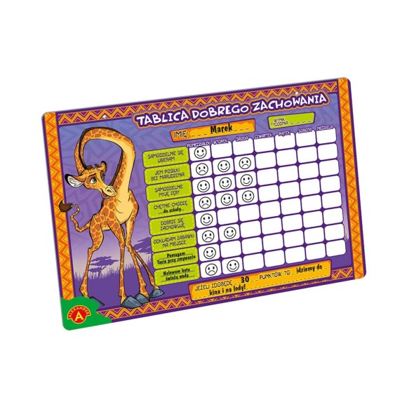 Tablica dobrego zachowania mała Alexander