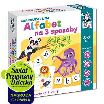 Gra  do nauki czytania Alfabet na trzy sposoby Kapitan Nauka