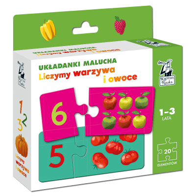 Układanki malucha Liczymy warzywa i owoce Kapitan Nauka