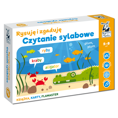 Zestaw edukacyjny Czytanie sylabowe Rysuję i zmazuję Kapitan Nauka