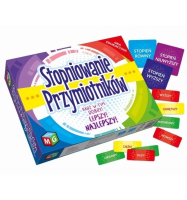 Gra logopedyczna Stopniowanie przymiotników Multigra