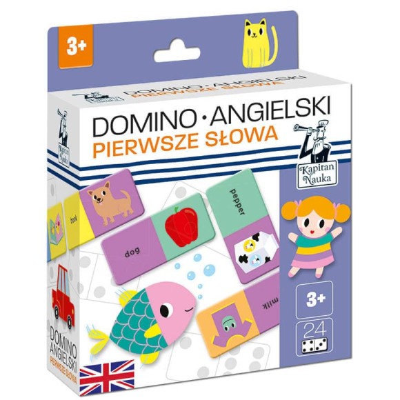 Domino angielski pierwsze słowa Kapitan Nauka.jpg