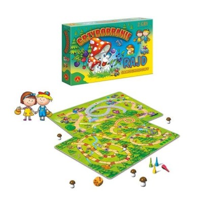 Gra planszowa Grzybobranie i Rajd samochodowy 2w1 Alexander
