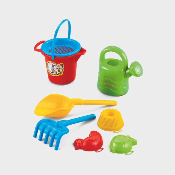 Wiaderko do piasku z konewką i akcesoriami Marioinex