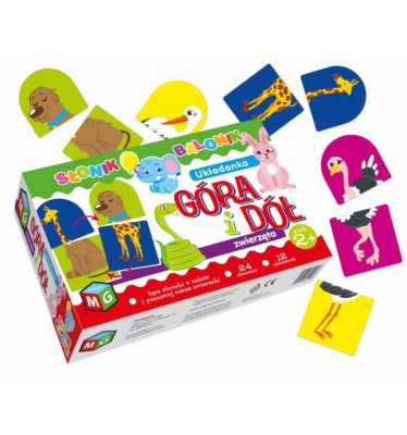 Układanka Góra dół zwierzęta Multigra