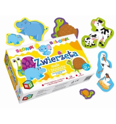 Układanka Małe i duże zwierzęta Multigra