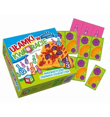 Układanka pomoc edukacyjna Ułamki w kwadracie Multigra