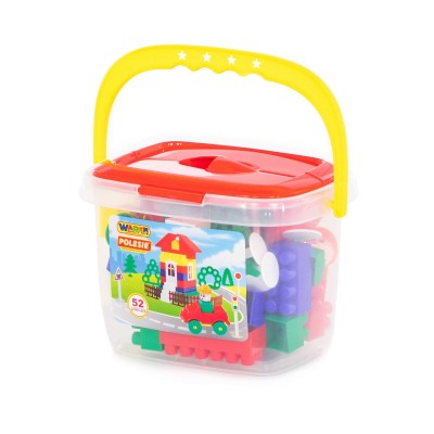 Klocki dla dzieci we wiaderku Budowniczy Wader Polesie