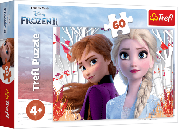 Puzzle Kraina lodu 2 Frozen 2 Zaczarowany świat  Anny i Elsy 60 elementów Trefl