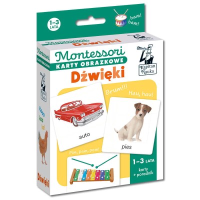 Karty obrazkowe Montessori Dźwięki Kapitan Nauka