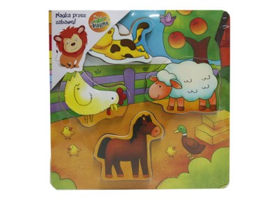 Układanka drewniana farma Playme