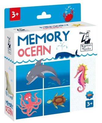 Gra Memory Ocean (niebieski) Kapitan Nauka