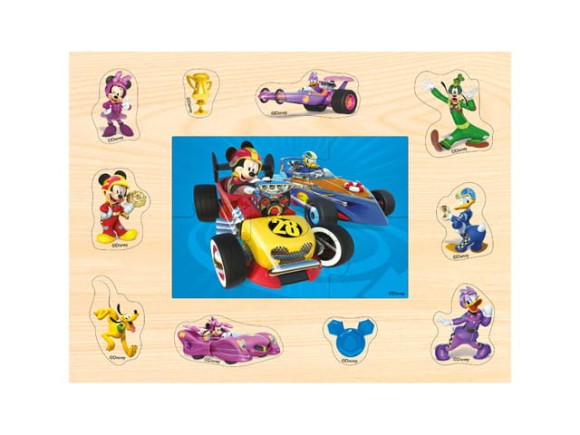 Puzzle drewniane 2w1 Disney Mickey Myszka Miki