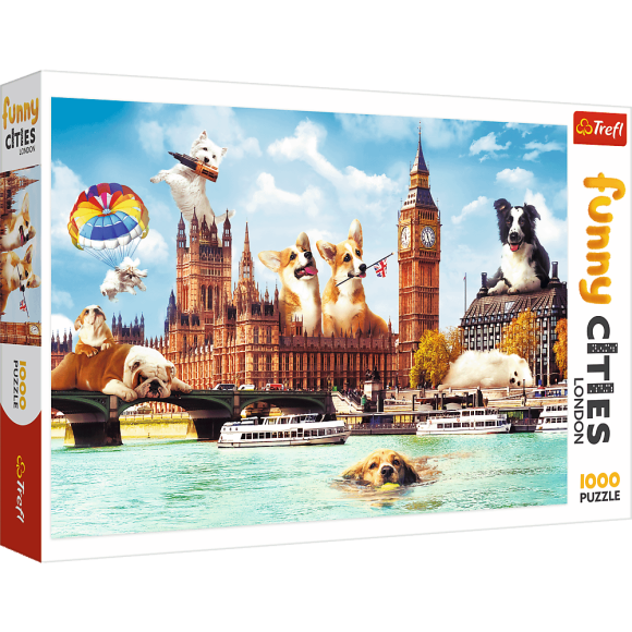 Puzzle 1000 elementów Psy w Londynie Trefl