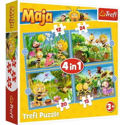 Puzzle 4w1 Przygody pszczółki Mai Trefl