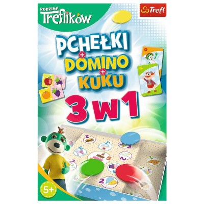 Gra Trefliki 3w1 pchełki domino kuku Trefl