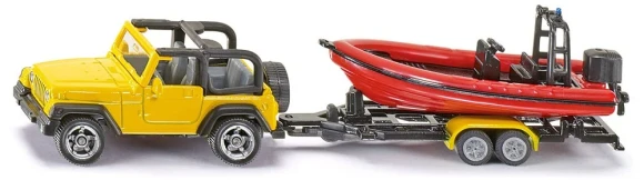 Samochód Jeep z łodzią 1658 Siku