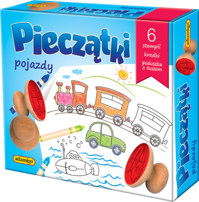 Pieczątki stemple drewniane Pojazdy Adamigo