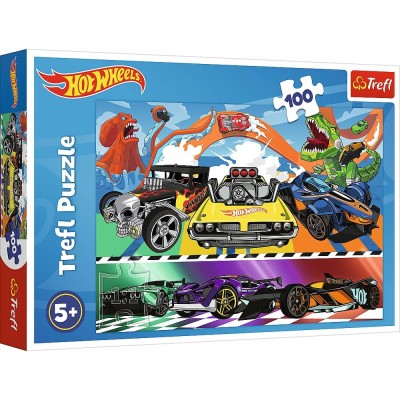 Puzzle Hot Wheels Pędzące samochody 100 elementów Trefl