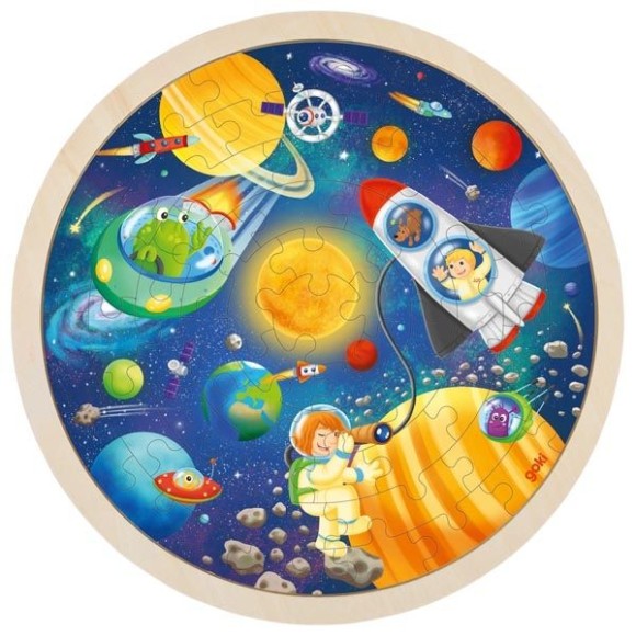 Puzzle drewniane Kosmos Goki