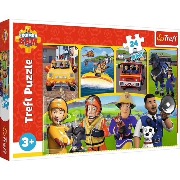 Puzzle Maxi 24 elem. Strażak Sam i przyjaciele Trefl