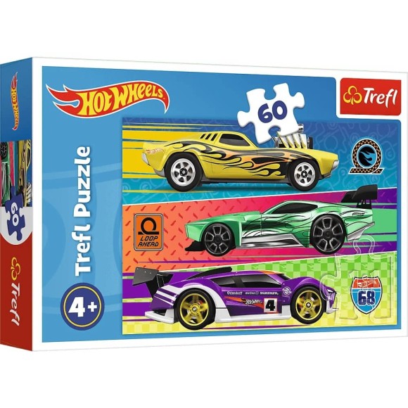 Puzzle Wyścig Hot Wheels 60 elementów Trefl