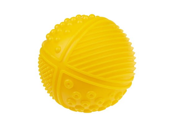 Piłka sensoryczna 4 faktury żółta Tullo.jpg