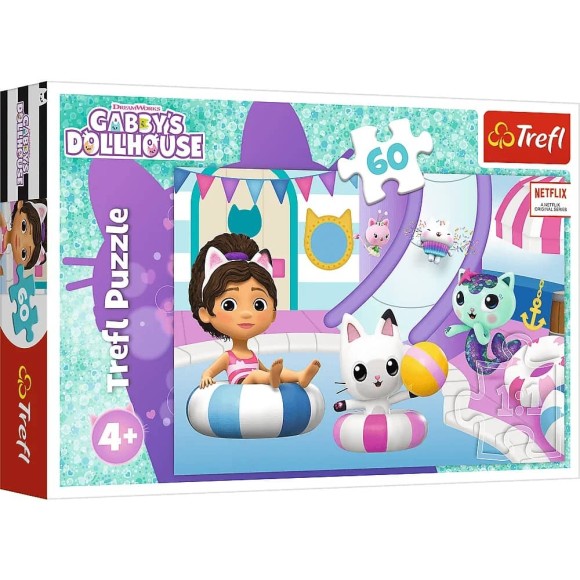 Puzzle Gabby na basenie 60 elementów Trefl