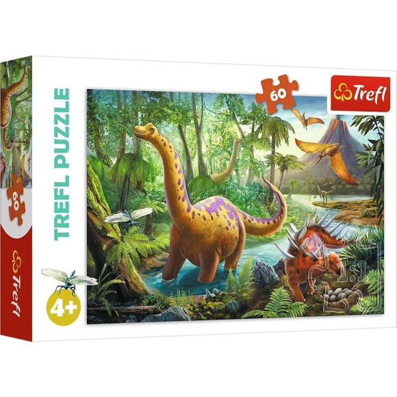 Puzzle Wędrówka dinozaurów 60 elementów Trefl
