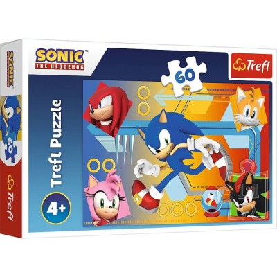 Puzzle Sonic w akcji 60 elementów Trefl