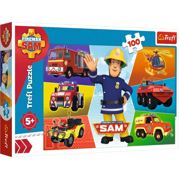 Puzzle Pojazdy Strażaka Sama 100 elementów Trefl