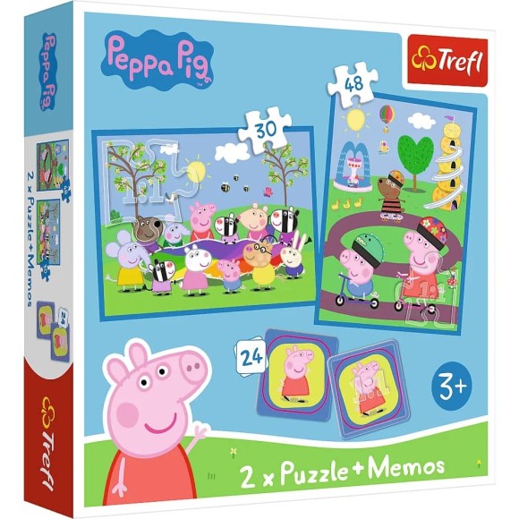 Puzzle z grą memo Radosne chwile ze Świnką Peppą.jpg