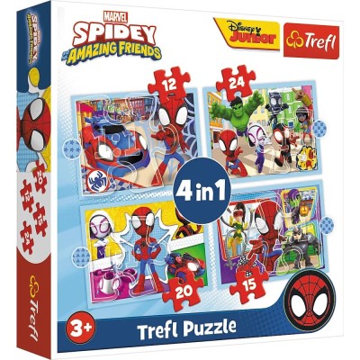 Puzzle dla dzieci 4w1 Ekipa Spiday'a Trefl