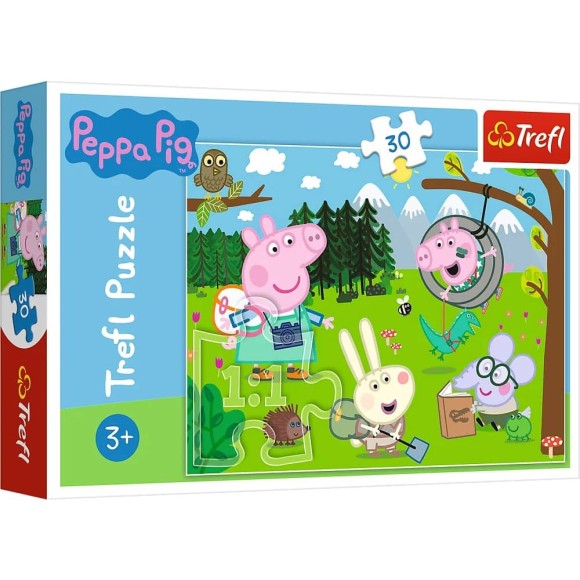 Puzzle Leśna wyprawa Świnka Peppa 30 elementów Trefl