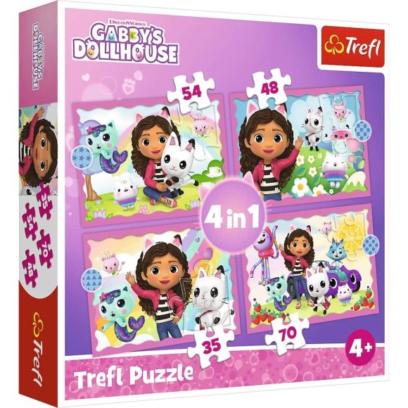 Puzzle 4w1 Przygody Gabi Trefl