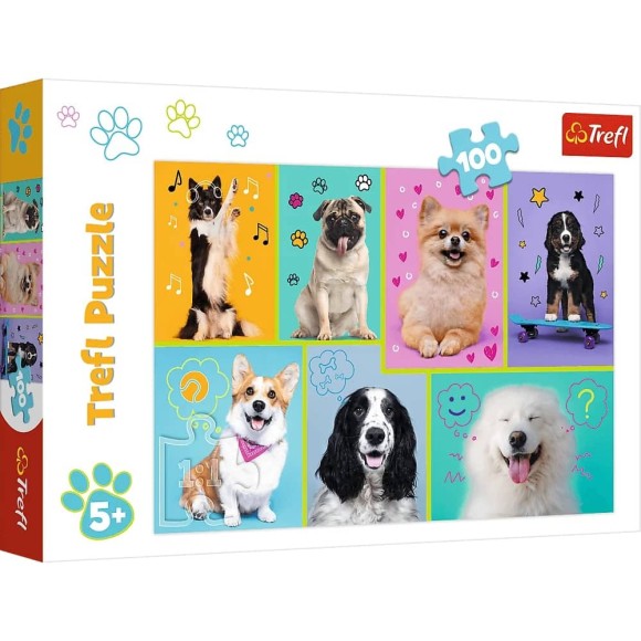 Puzzle W świecie piesków 100 elementów Trefl