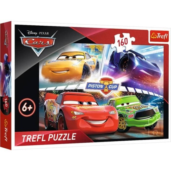 Puzzle 160 elementów Cars Zwycięski wyścig.jpg