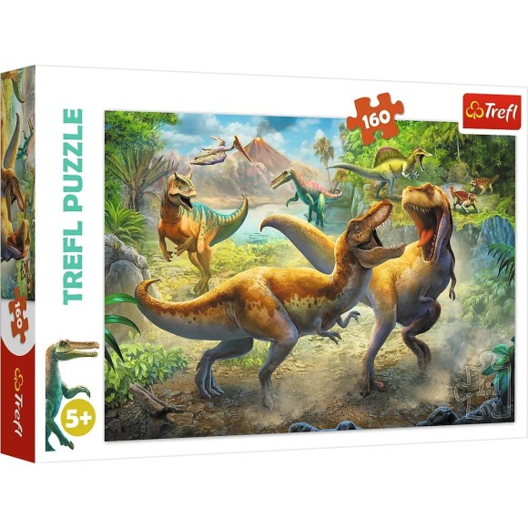 Puzzle Walczące Tyranozaury 160 elementów Trefl