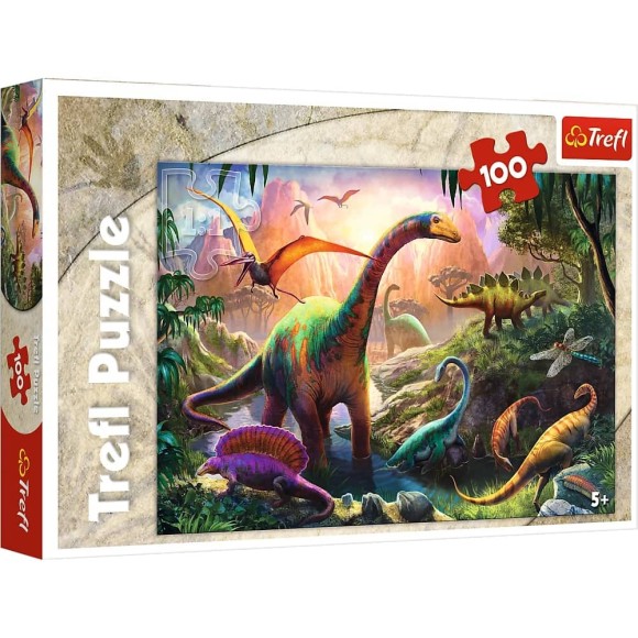 Puzzle Świat dinozaurów 100 elementów Trefl