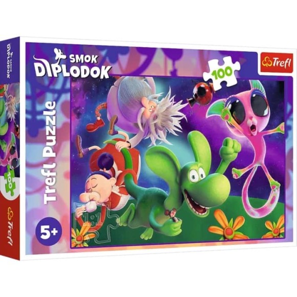 Puzzle Smok Diplodok i przyjaciele 100 elementów Trefl