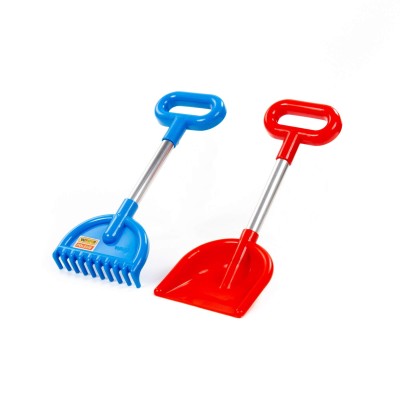 Duże solidne: łopata i grabki do piasku 38494 Wader Polesie