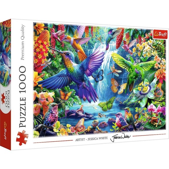 Puzzle 1000 elementów Kolibry w tropikach Trefl