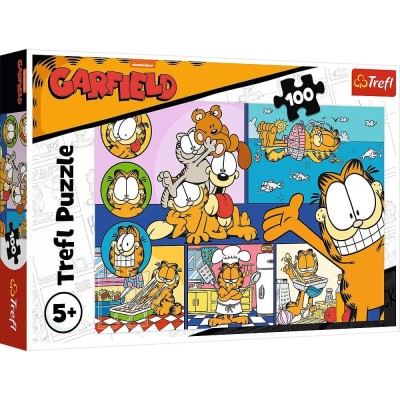 Puzzle Leniwy Garfield 100 elementów Trefl