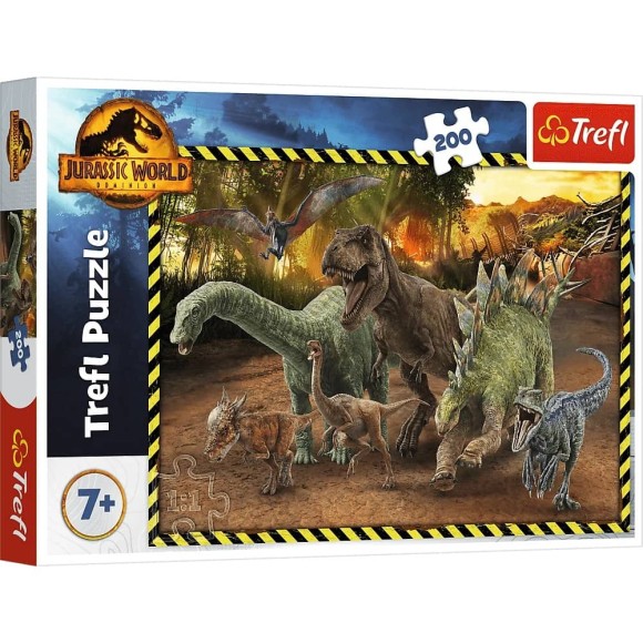 Puzzle Dinozaury z parku Jurajskiego 200 elementów Trefl