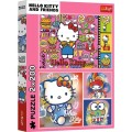 Puzzle 2x200 elementów Hello Kitty i przyjaciele.jpg