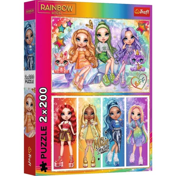 Puzzle Tęczowe lalki 2x200 elementów Trefl