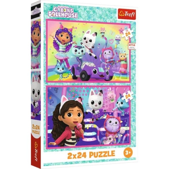 Puzzle Zabawy z Gabby 2x24 elementy Trefl