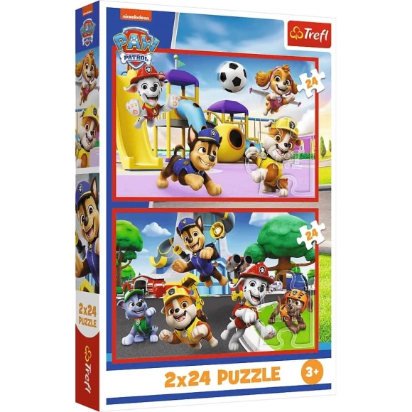 Puzzle Psi Patrol Psi dzień zabaw 2x24 elementy Trefl